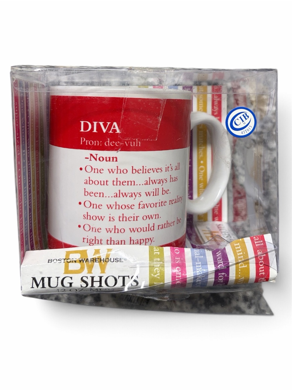 Boston Warehouse Red "Diva" Ceramic Mug